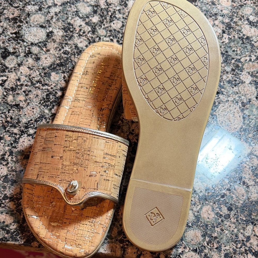 Donald J. Pliner Cork Footbed Sandals 9.5M - Picture 4 of 6